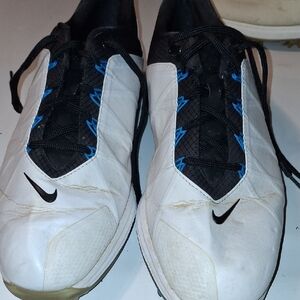 Nike Men's Black, White, and Blue Athletic Shoes